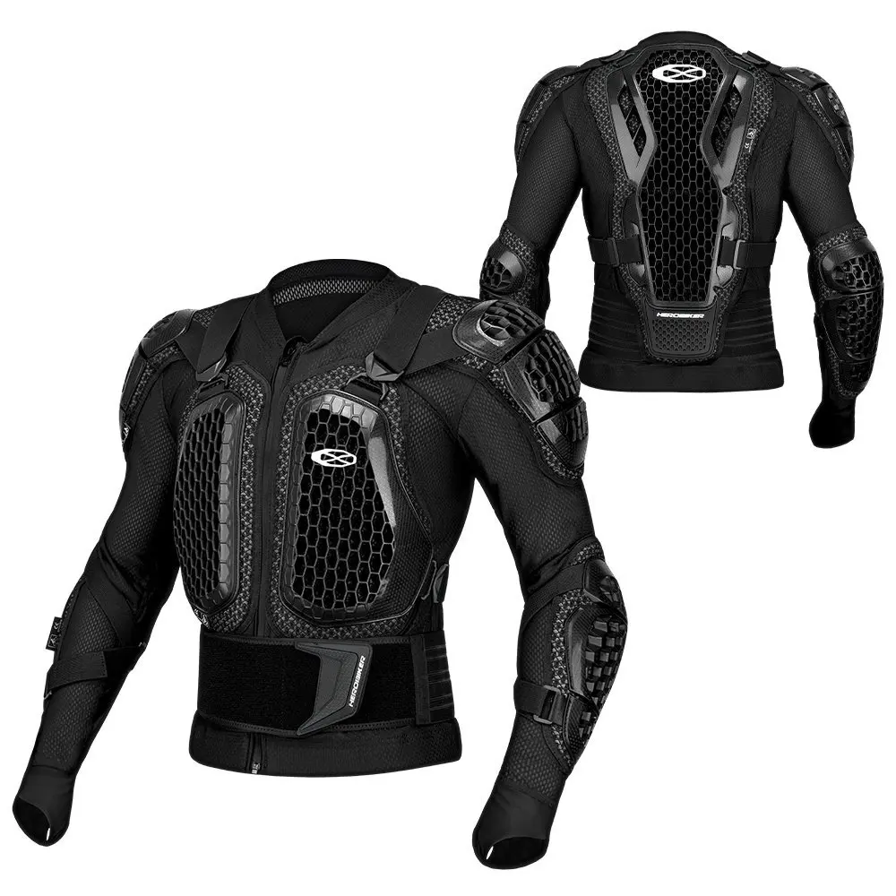 Summer Motorcycle Jackets Men Full Body Armor Protection Jackets Motocross Enduro Racing Moto Protective Equipment Clothes Black