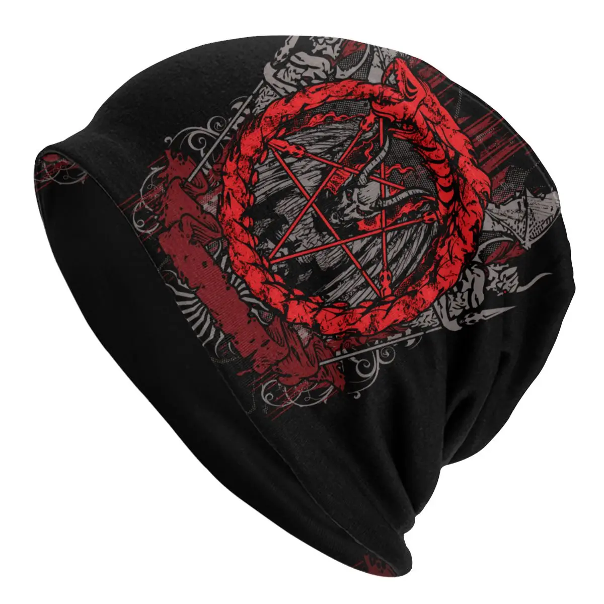 

Bonnet Hats Men Women's Thin Skullies Beanies Hat DEMON PENTAGRAM Autumn Spring Warm Cap Street Caps