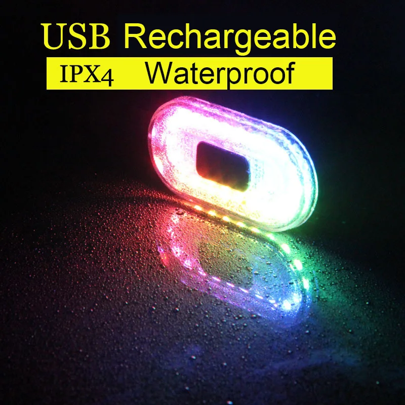 New Bicycle USB Rechargeable Tail Light High Light LED Bike Taillight MTB Night Ringding Warning Lamp Cycling Rear Lights