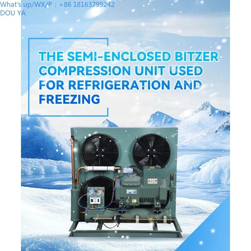 2026 Ruitong Factory Professional Energy Saving Refrigeration Equipment Semi Hermetic Bitzer Compressor Condensing Unit