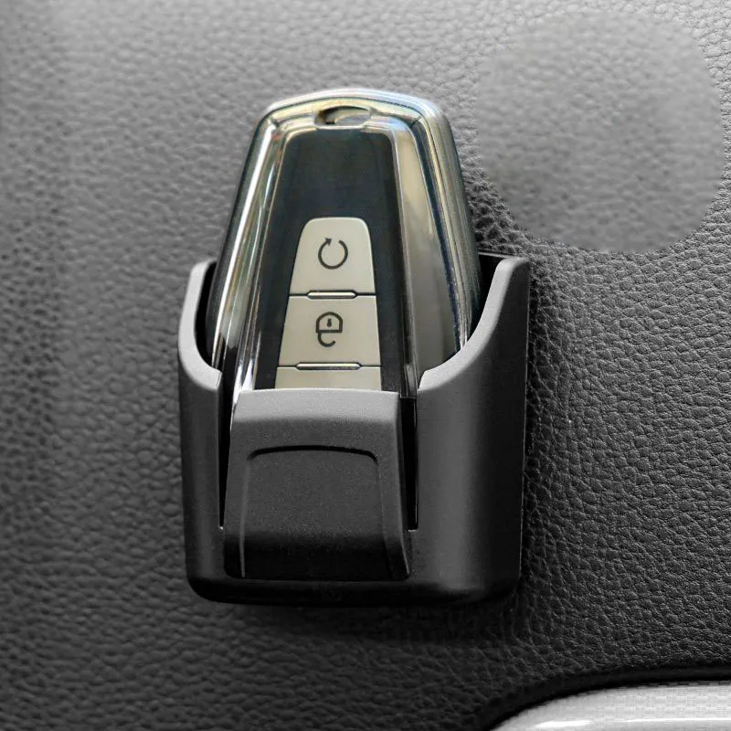 Auto-Schlüsselhalter-Clip, Aufbewahrungsbox für den Autoinnenraum, Armaturenbrett-Organizer, Klebehalterung für Karten und Schlüssel, universelle Passform – Detail 6