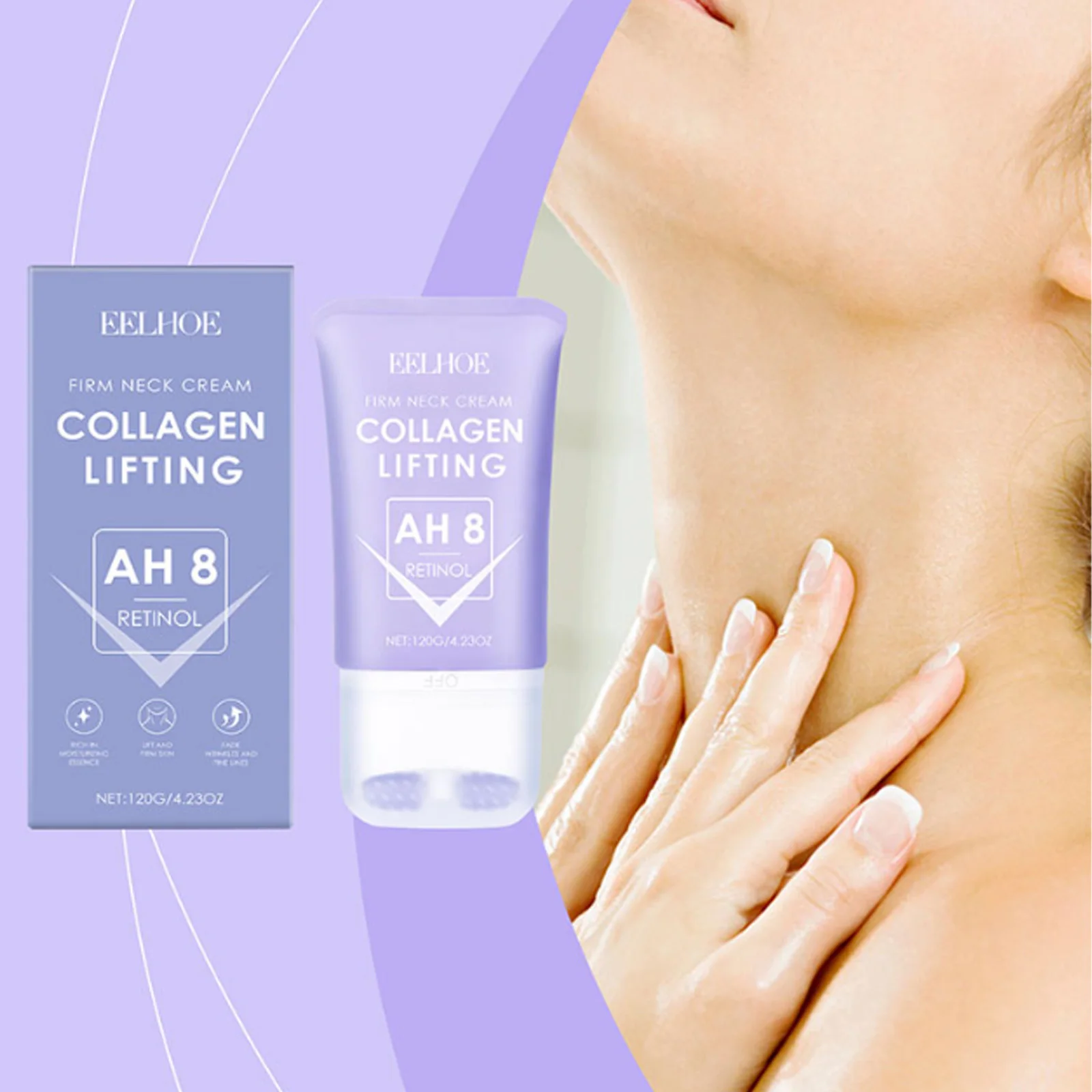 

EELHOE Neck Care Roller Neck Cream for Fine Lines Tightening Neck Skin Care Moisturizing and Moisturizing Neck Daily Care Cream