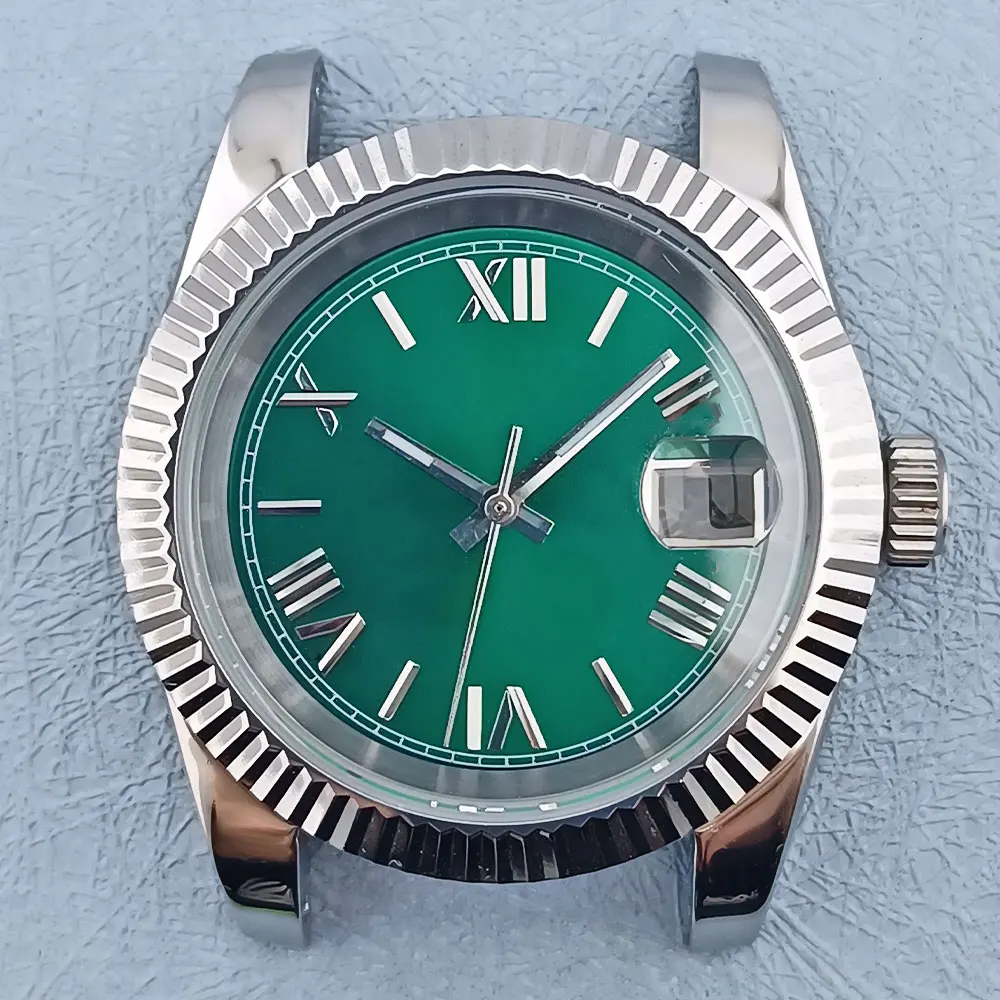 Customizable logo 39mm sapphire glass 316L stainless steel watch with transparent back cover suitable for NH35 automatic moveme