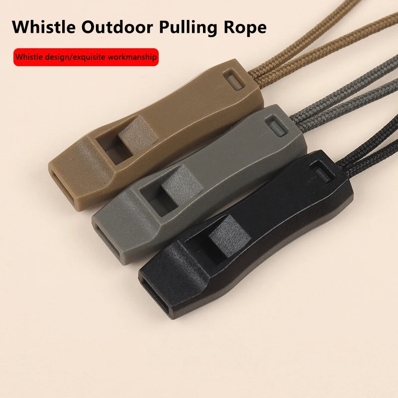 Emergency Whistle Sports Match Whistle Multifunction Whistle Double Pipe Dual Band With Tail Rope Outdoor Camping Hiking 5PCS