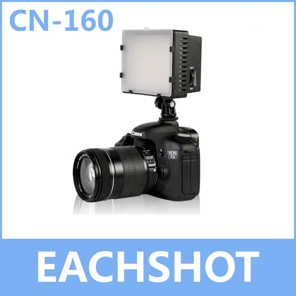

CN-160, CN 160 LED Video Camera Light DV Camcorder Photo Lighting 5400K For Canon Nikon Free Shipping