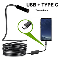 TYPE C 7.0mm Android USB Endoscope Camera 1m/2m/3m/5m/10m For PC Android Phone Endoscope Pipe  Endoscope Inspection Mini Camera