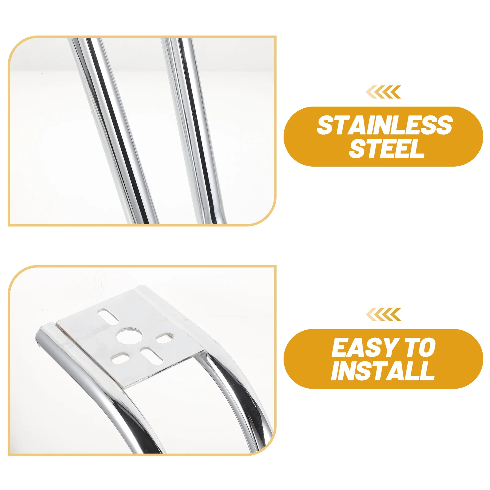 Professional Salon Chair Foot Rest Stainless Steel Heavy Duty Replacement Footplates for Barber Chairs Universal Fit Comfortable