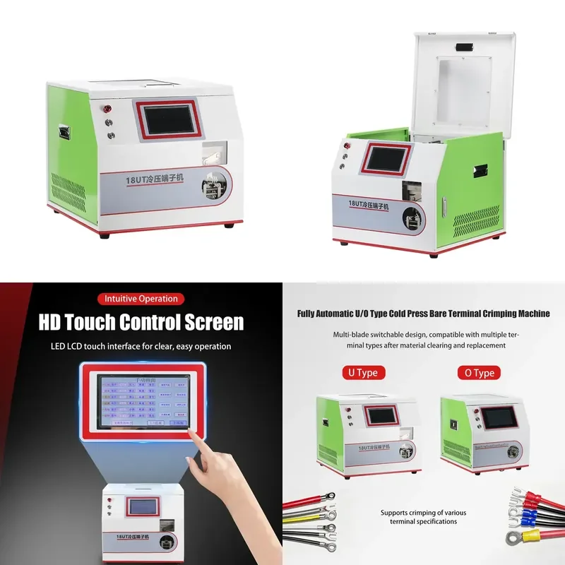 Touch Screen Servo Motor Crimping Machine Adjustable No Mold Replacement Terminal Crimper for Wire Harness Assembly Tool