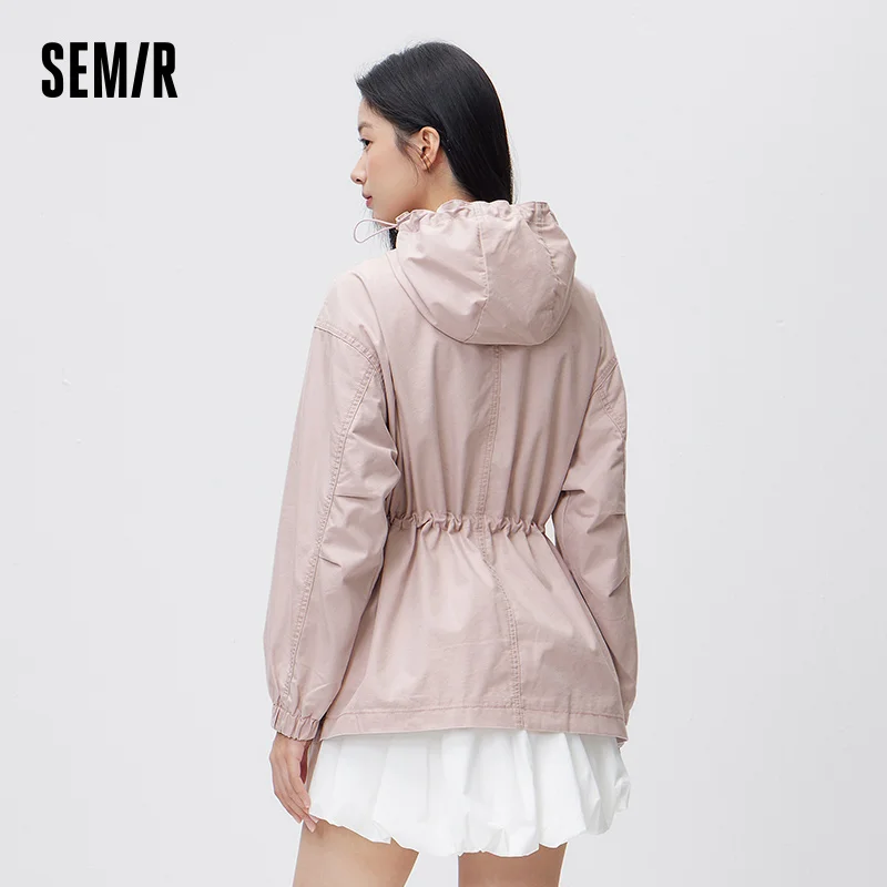 Women's Retro Denim Jacket - Casual Loose Fit with Cinched Waist