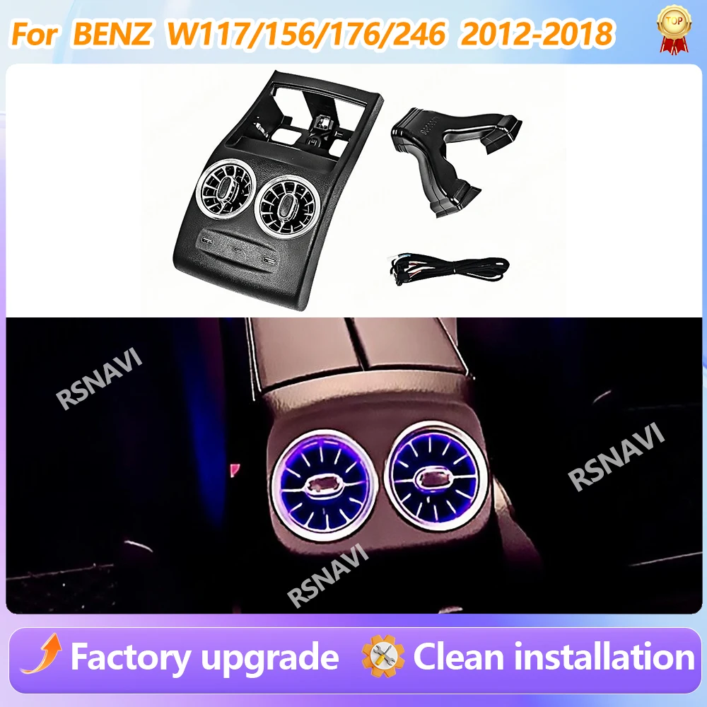 

For Benz X156 W246 W117 W176 2012-2018 12 Colors Rear Climate Control Panel Decorative Light Retrofit car accessories interior