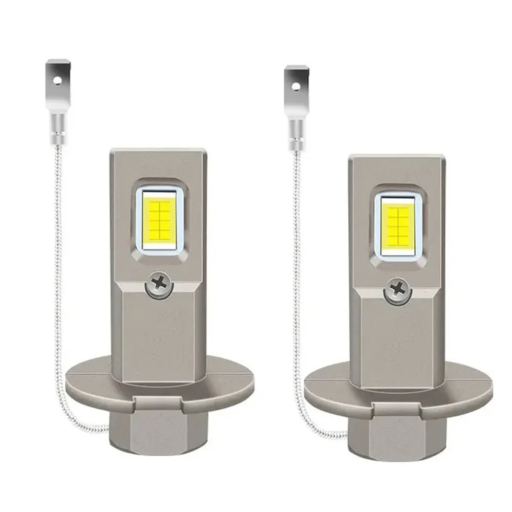 Plug And Play Fanless H1 H3 Car LED Lamp CSP LED Headlight Fog Lights DRL White 12V 24V Easy Installation Auto Lighting