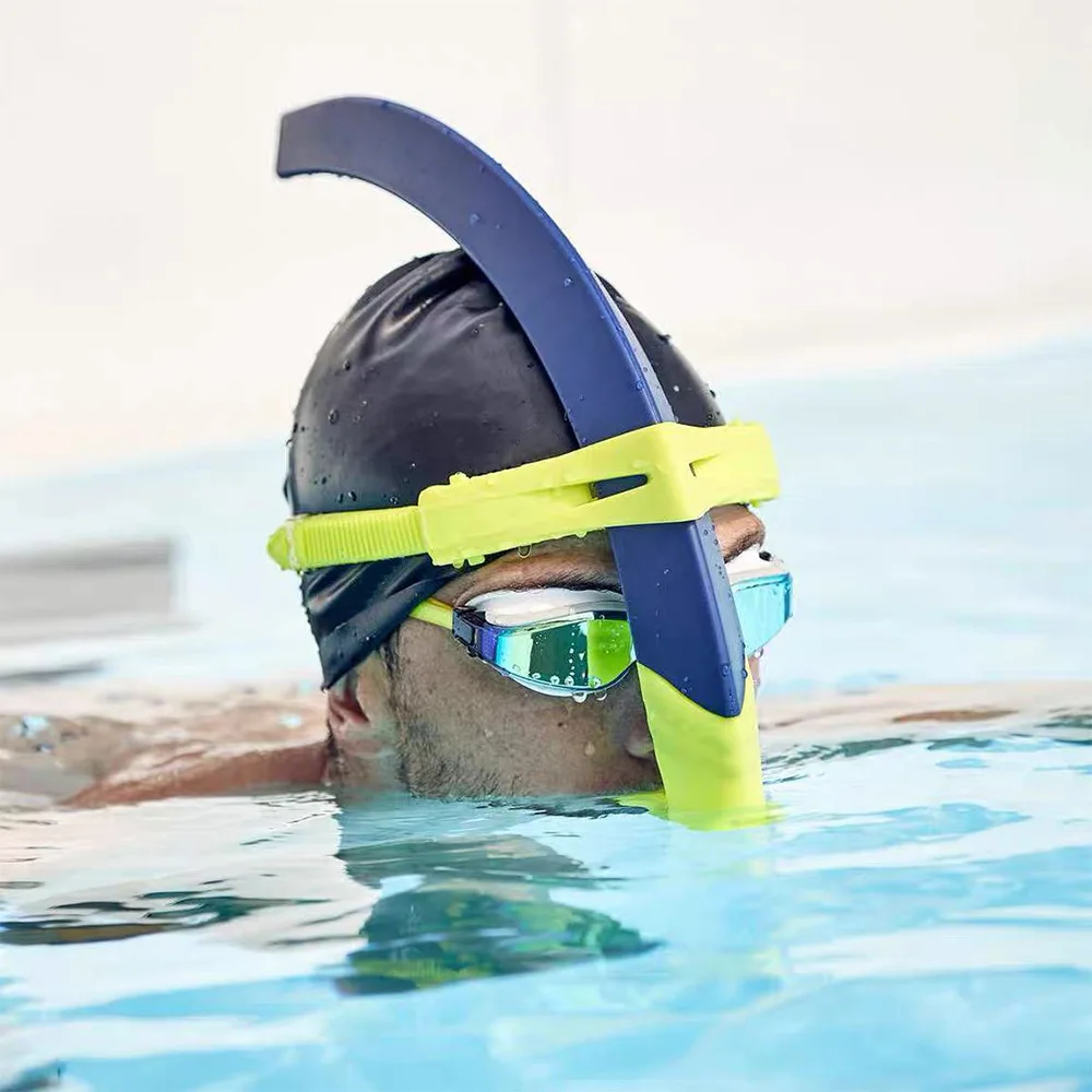 Adult Training Professional Swimming Front Respiratory Tube Adjustable Head Snorkel