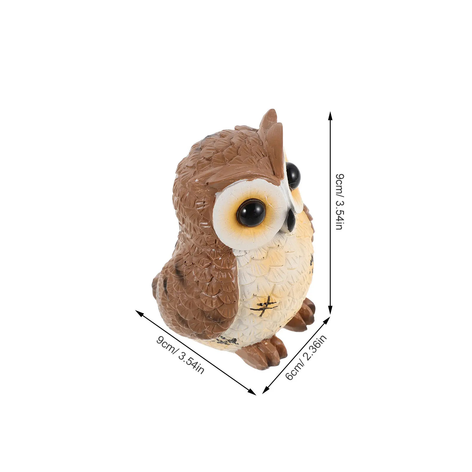 Weatherproof Resin Owl Statue Realistic Bookshelf Garden Sculpture Outdoor Indoor Porch Patio Lawn Yard Living Room Office Desk view 6
