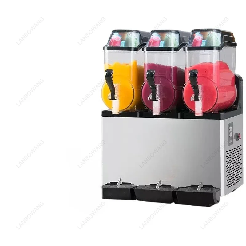 220V 12L×3 Three Cylinder Fully Automatic Slush Machine Household Commercial Snow Melting Beverage Maker