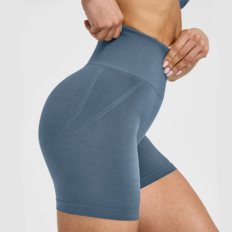 Effortless Seamless Shorts High-waisted Women's Yoga Pants Casual Sports Fitness Wear Tight Enhancing Hips Yoga Shorts Yoga