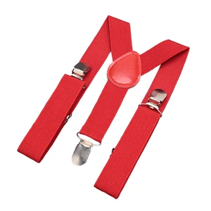 New color solid children Baby belt boys girls colorful suspension clip-on y-back straps elastic bonds children present adjustable 6 Main Men's Suspendent Sales - №6