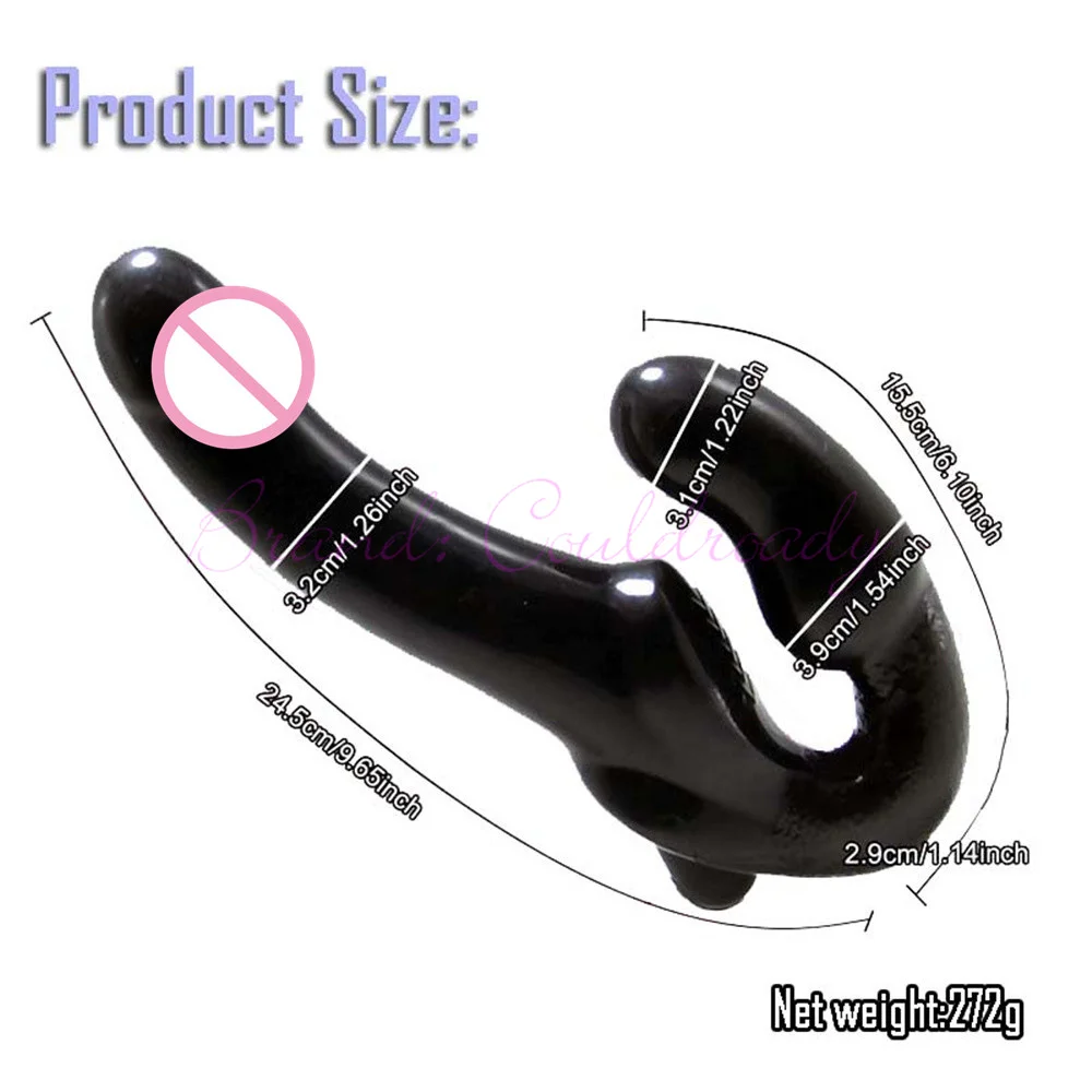 Strapless Strap-on Vibrating Dildo for Couples Strapon Double Head Wireless Remote G-spot Vibrator Sex Toys for Women