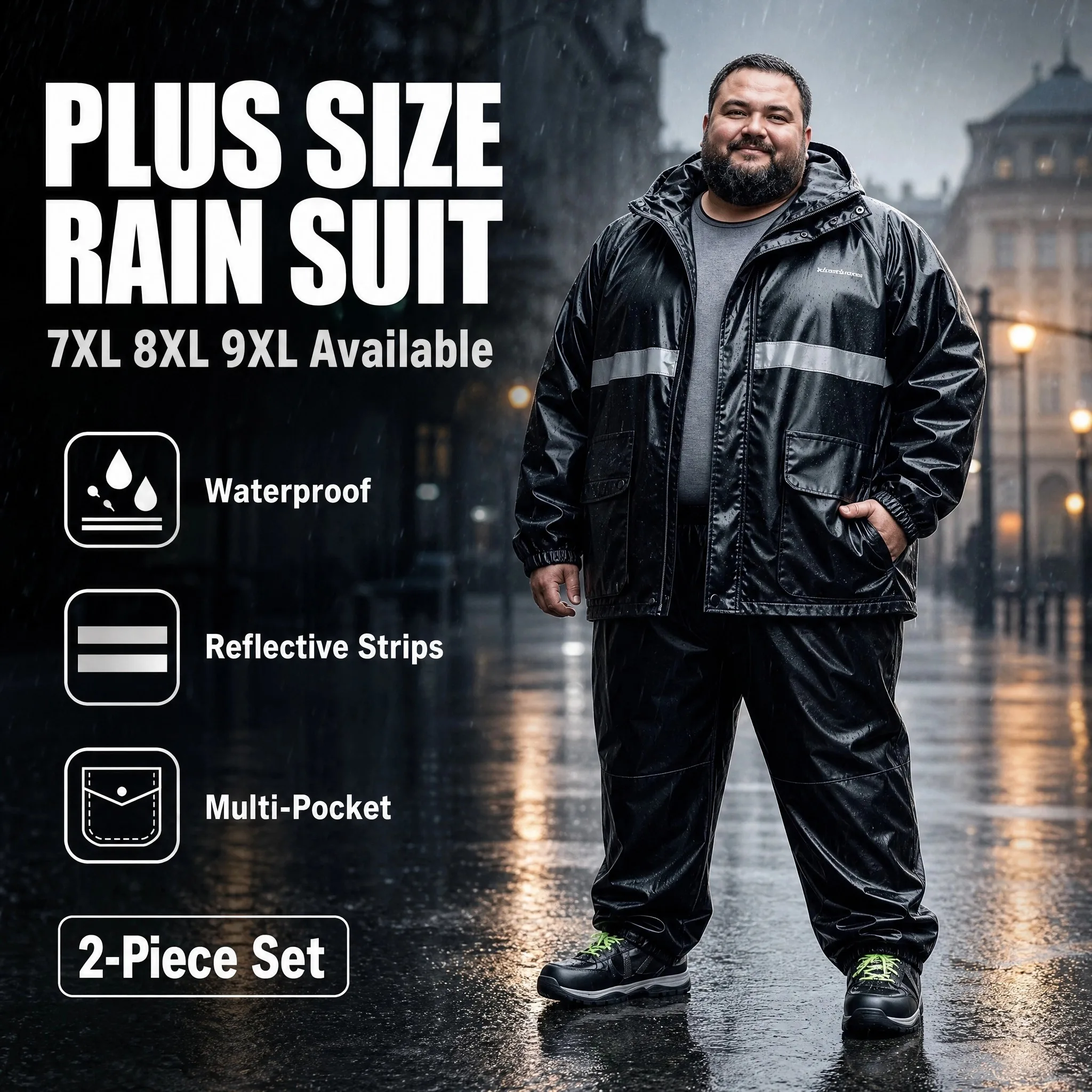 Fishing Rain Suit - Plus Size Rain Suit Separate Motorcycle
