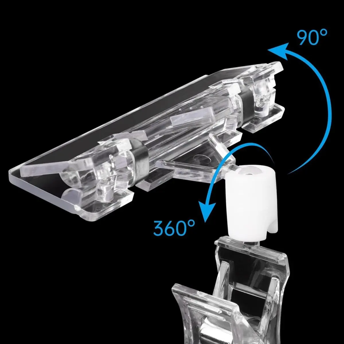 【ABFS】30PCS Clear Sign Clips for Display, Sign Holder Clips for Retail, Plastic Price Sign Clamps Label Tag Acrylic Clips