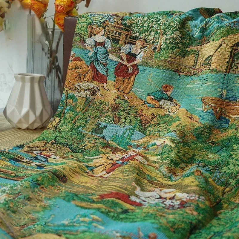 

45 см x 150 см толстая пряжа, окрашенная жаккардовая ткань, украшение для дома, дизайнерская ткань, аксессуары «сделай сам»