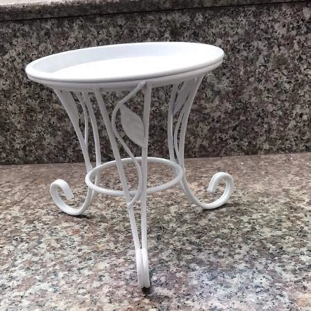 AS94-Flower Stool Metal Flower Stand,European Style Stool Balcony Floor Garden Flower Pot Planter Holder Decor Plant Shelve