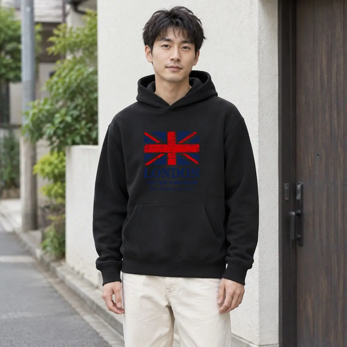 London United Kingdom Union Jack Pure Swimming Culture Graphic Autumn and winter new men's and women's hooded sweatshirts