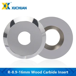 Round Carbide Insert Cutter 8.9-16mm Round Diamond Replacement Milling Knives for Wood Lathe Turning Finisher Hollower Tool