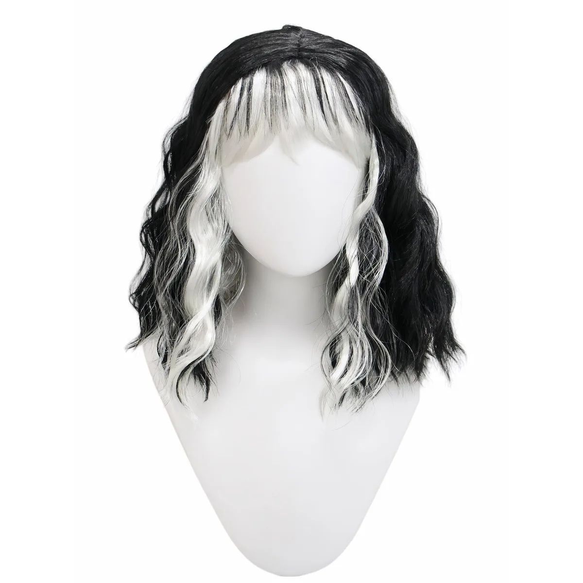 

Короткий вьющийся синтетический парик с цветными блоками, многоцветный в стиле панк на выбор, с челкой в стиле ретро, повседневная одежда и тематическая вечеринка