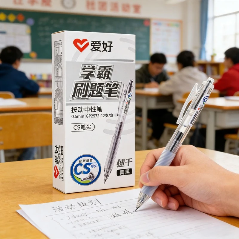 

12pcs Gel Pens Black Ink Pens Fine Point Smooth Writing High-End Series Retractable Pen for Journaling Note Taking Sketching Pen