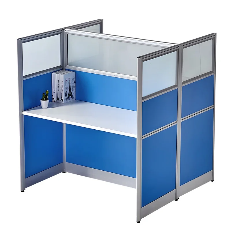 

Screen sound insulation one-to-one tutoring table double training table and chair combination