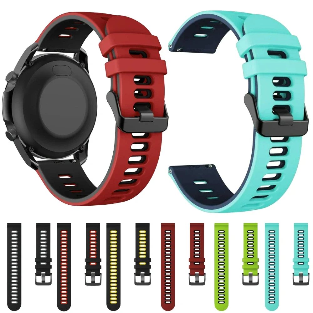 20mm 22mm Silicone Strap  for Amazfit Active 3 2/Max/Balance 2/Helio/Bip 6 5 Sport Wristband for Amazfit GTR/GTS 4 min 3 Correa