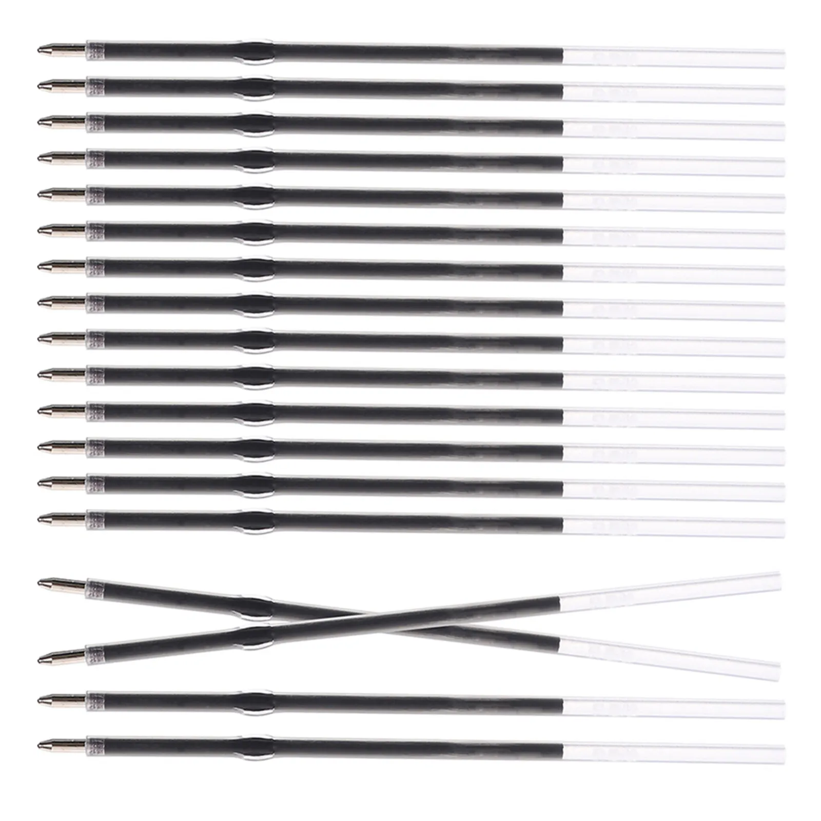 500Pcs 0.7mm Ballpoint Pen Refills Black Ink Fast Drying Fade Resistant Refill for Office School Writing Retractable Click Pens
