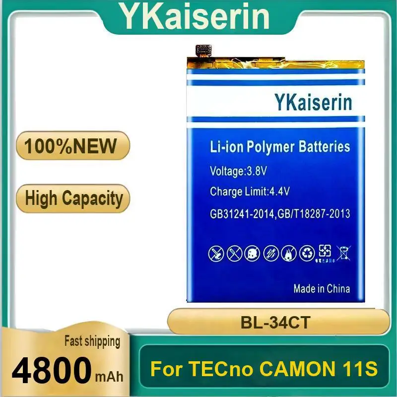 

High-Qualiy For Tecno Camon 11S Mobile Phone Battery 4800Mah BL-34CT