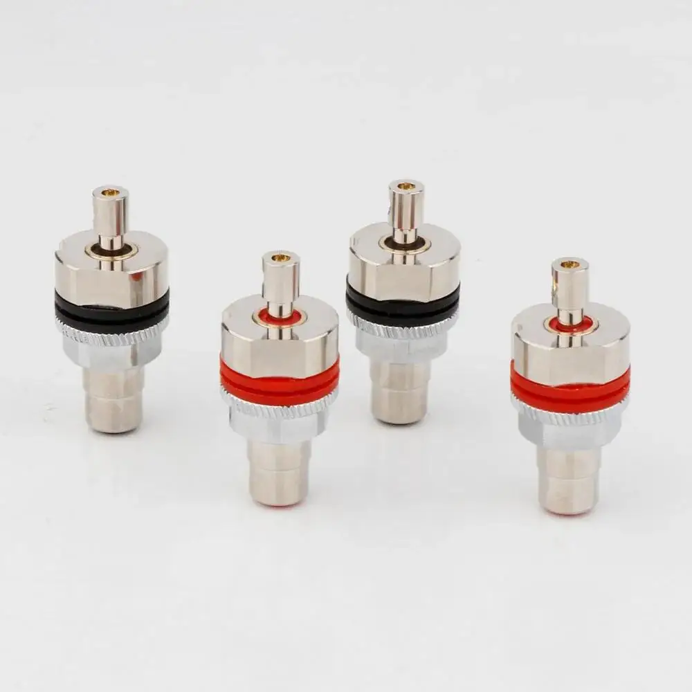 Conector de Terminal RCA hembra chapado en rodio sin soldadura para audiófilos, conector de Audio y vídeo Hifi, TV, CD, DAC, salida de entrada de señal