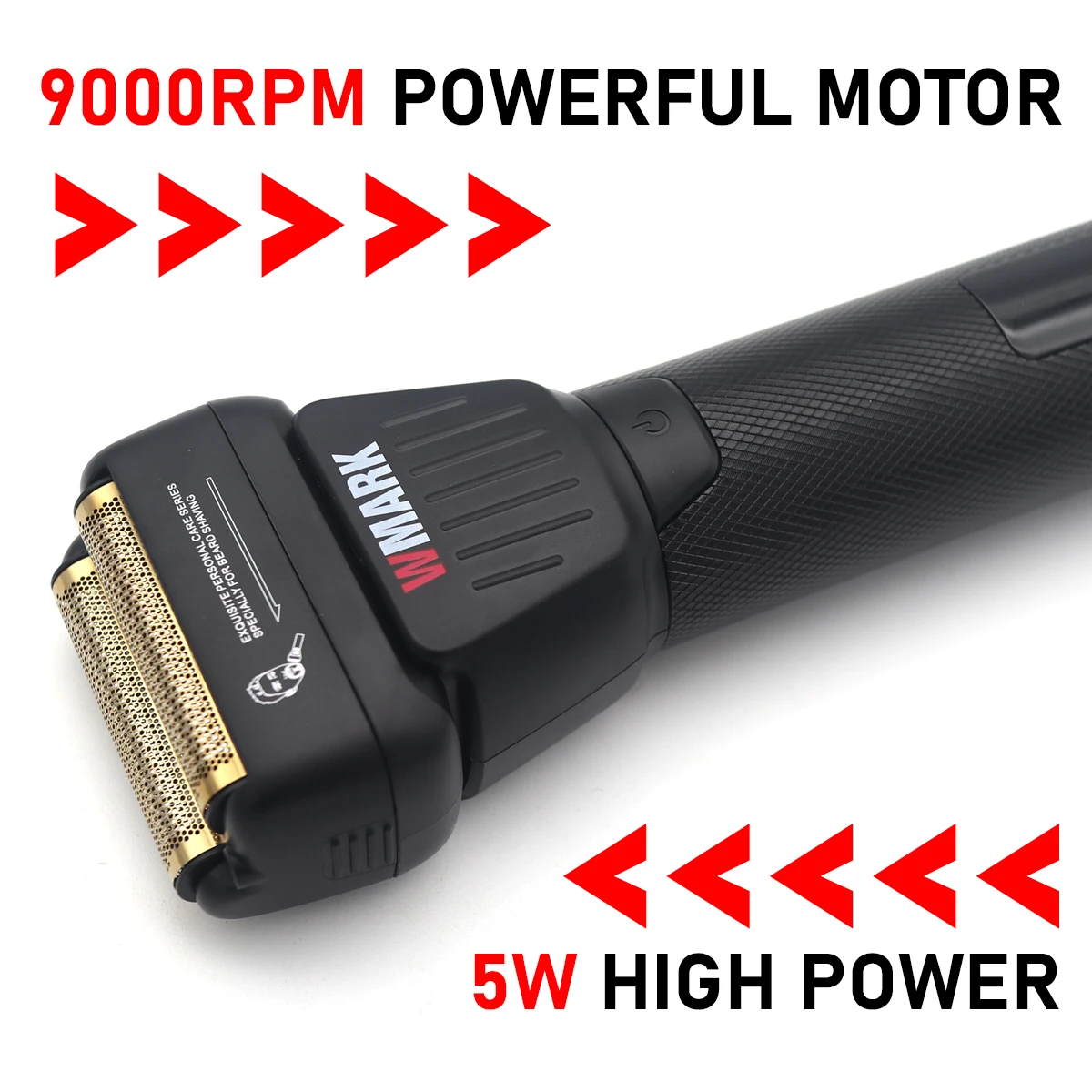 WMARK NG-7982 メンズ電気シェーバー 9000RPM ダブルフォイル LED ディスプレイ コードレスオイルヘッド プロフェッショナルバリカン ひげトリマー