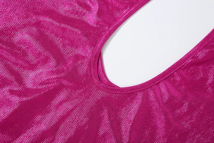 Weird Puss Fashion Leuchtendes Seidenkleid für Damen, sexy Rollkragen, geraffter Rücken, rückenfrei, ärmellos, Abendparty, elegant, figurbetont – Detail 8