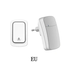 Timbre inalámbrico inteligente para exteriores, sin batería, sin cableado, impermeable IP68, enchufe inalámbrico, botón autoalimentado