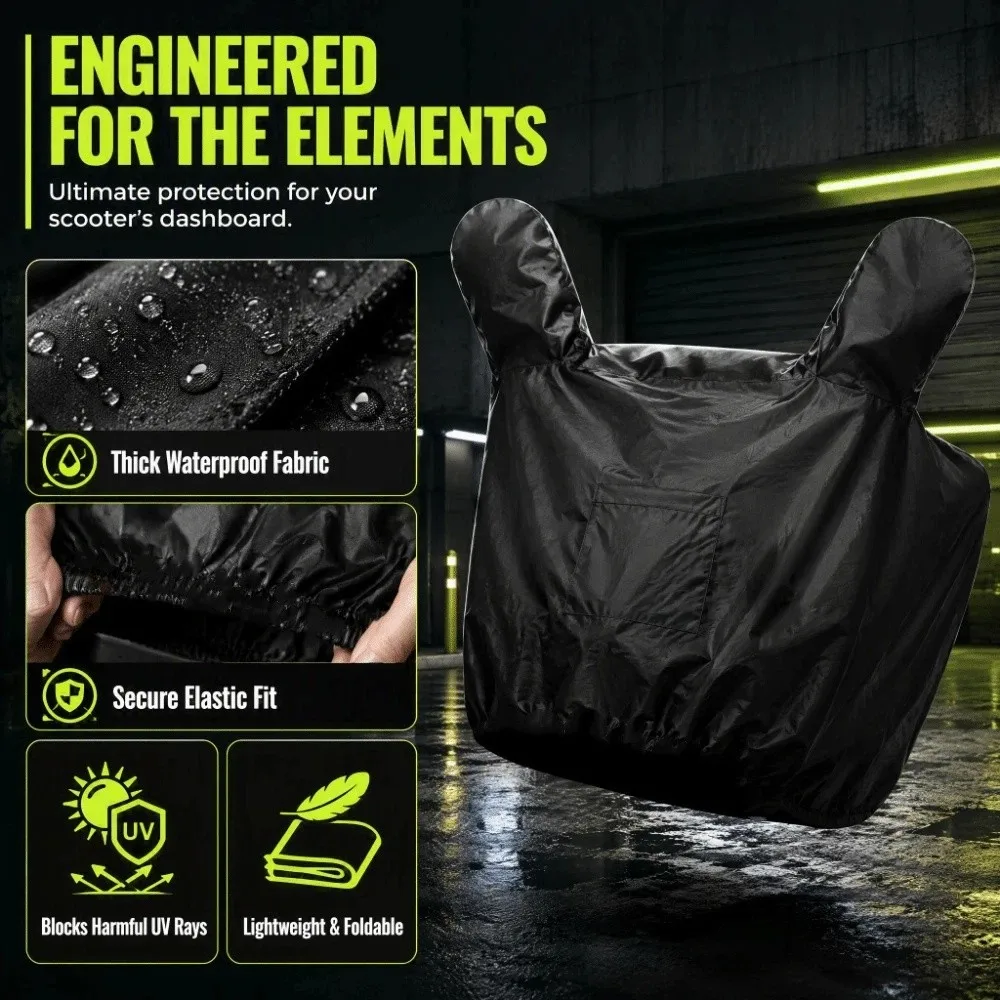 Waterproof Motorcycle Front Fairing Cover Dustproof Weather Resistant Electric Scooter Head Shield Protector Long Lasting