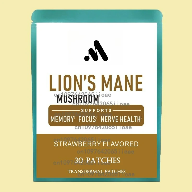 

30 Patches Lions Mane Mushroom Transdermal Patches Promotes Mental Clarity, Focus and Memory