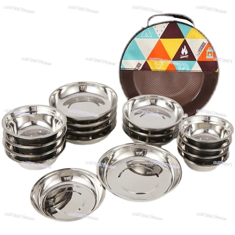 

New Portable 22-Piece Camping & Outdoor Utensil Set | BBQ Plates & Home Dinnerware Collection