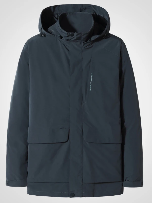 

Мужская ветровка больших размеров, повседневная, весна-осень, свободного кроя, модная, городская, из полиэфирного волокна, с длинным рукавом, на молнии...