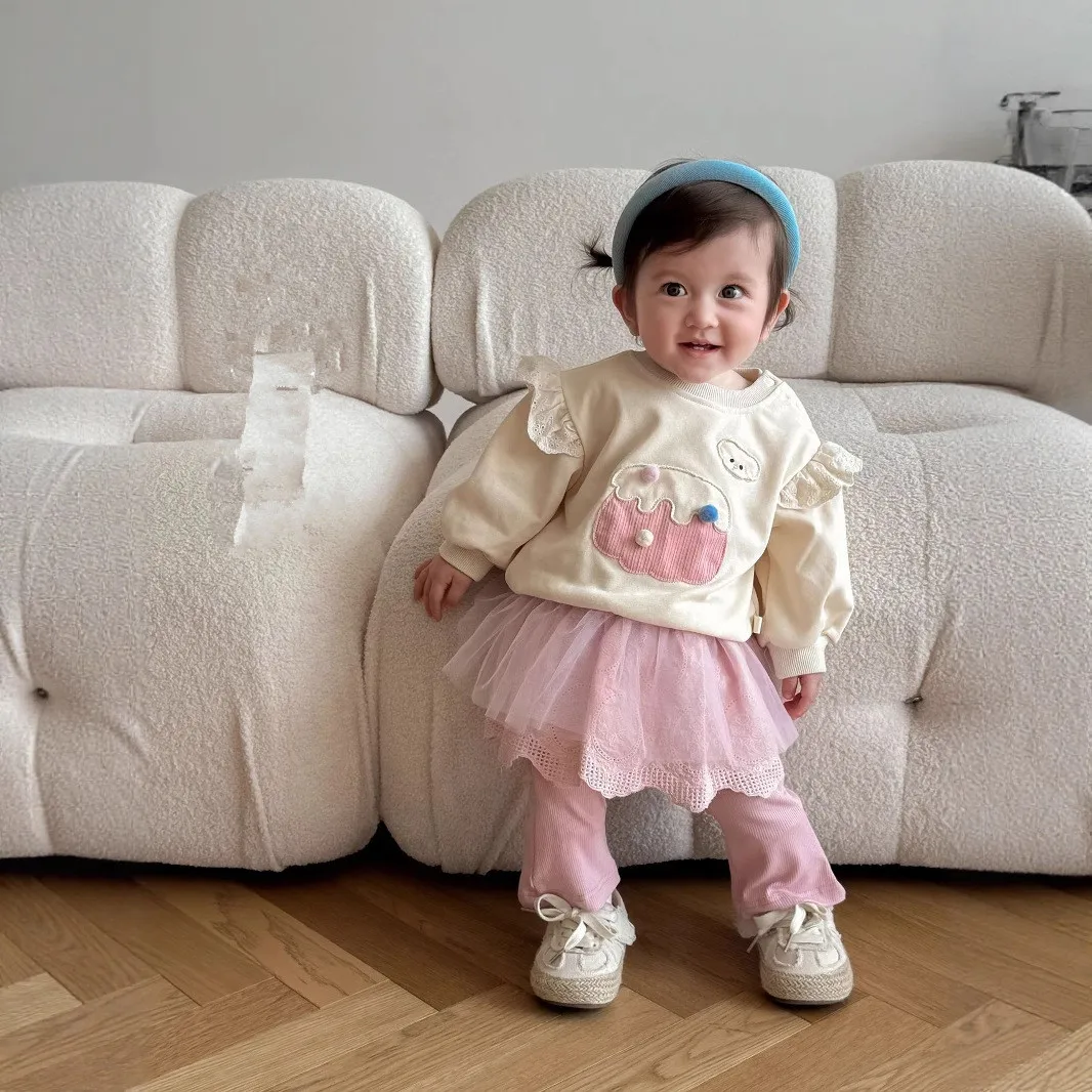 New Baby Girls Leggings Lace Princess Skirt-pants Spring Autumn Children Skirt Trousers for 1-4 Years Kids Clothes