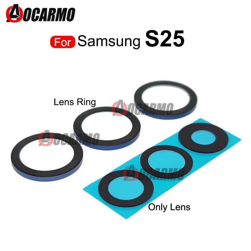 Rear Camera Lens Back Lens Frame Lens Ring Red Blue For Samsung Galaxy S25 Replacement Part