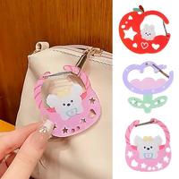 Cute Illustration Carabiner Creative Cute Big Arylic Keychain For Women Decoration Backpack Pendant Keyrings Young Girls Jewelry