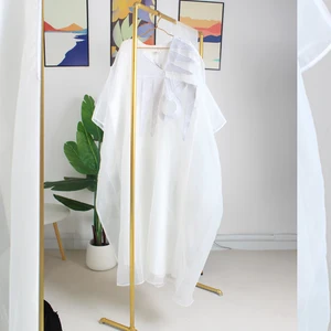 Trang phục châu Phi cho phụ nữ White Abaya thêu cộng với kích thước trang phục tiệc tùng thanh lịch 8 Trang phục bán hàng châu Phi chính cho phụ nữ - 1