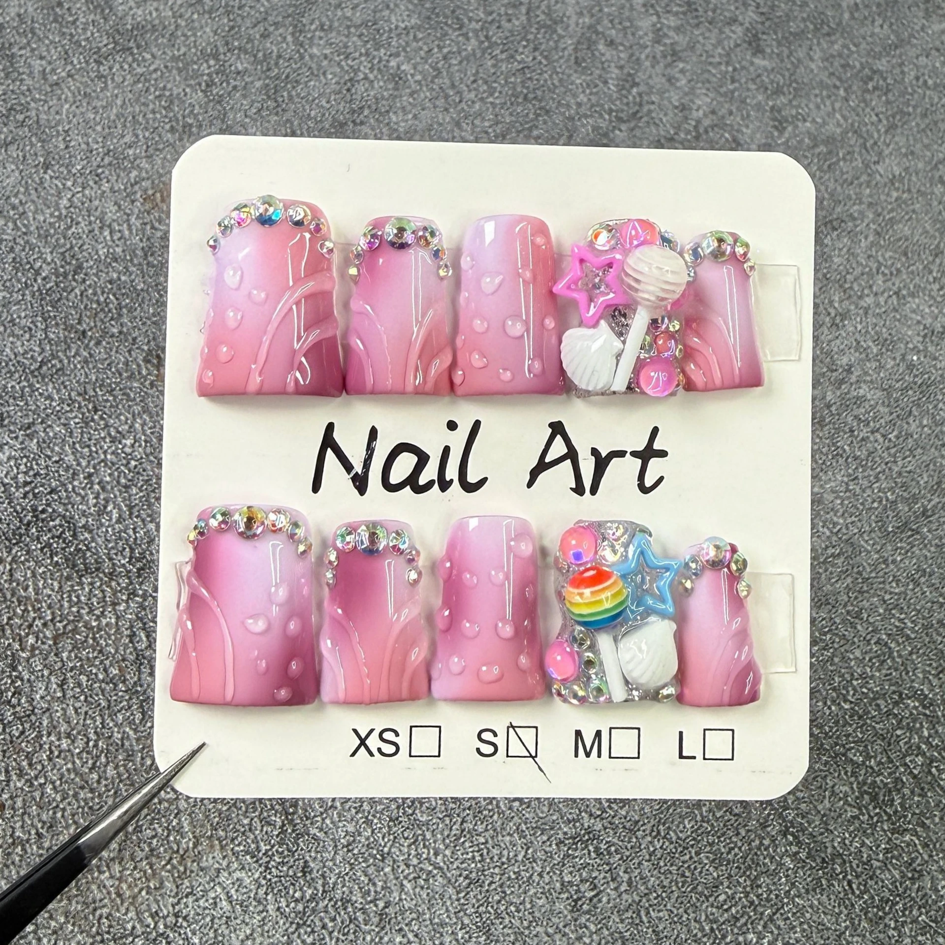 

10 шт., фиолетовый, розовый, утконос, ручная работа, пресс для ногтей, Kawaii, накладные ногти, носимые наклейки для ногтей, накладные ногти 네일 опытные