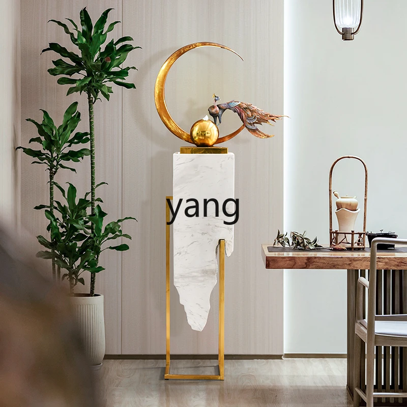LMM modern light luxury ornament circulating water living room floor decoration water landscape TV cabinet next to sofa
