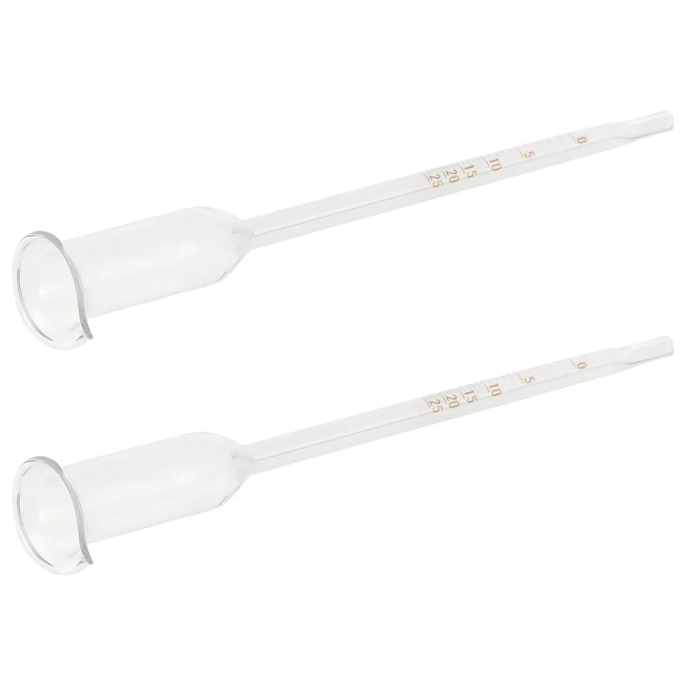 Wine Hydrometer 2 Piece Alcohol Measuring Tool for Home Brewing Liquid Density Testing Equipment