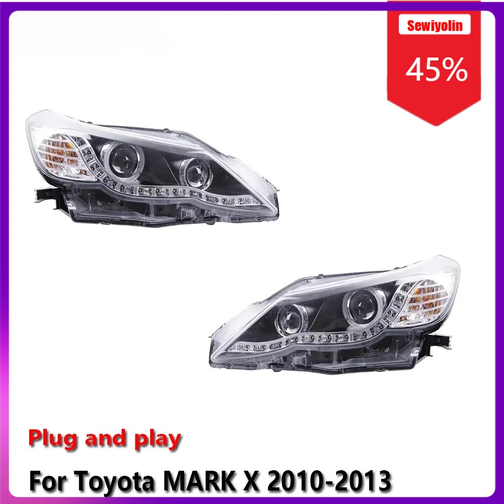 

Автомобильные светодиодные лампы Sewiyolin в сборе для Toyota MARK X 2010-2013, противотуманные фары DRL, стоп-сигналы поворота