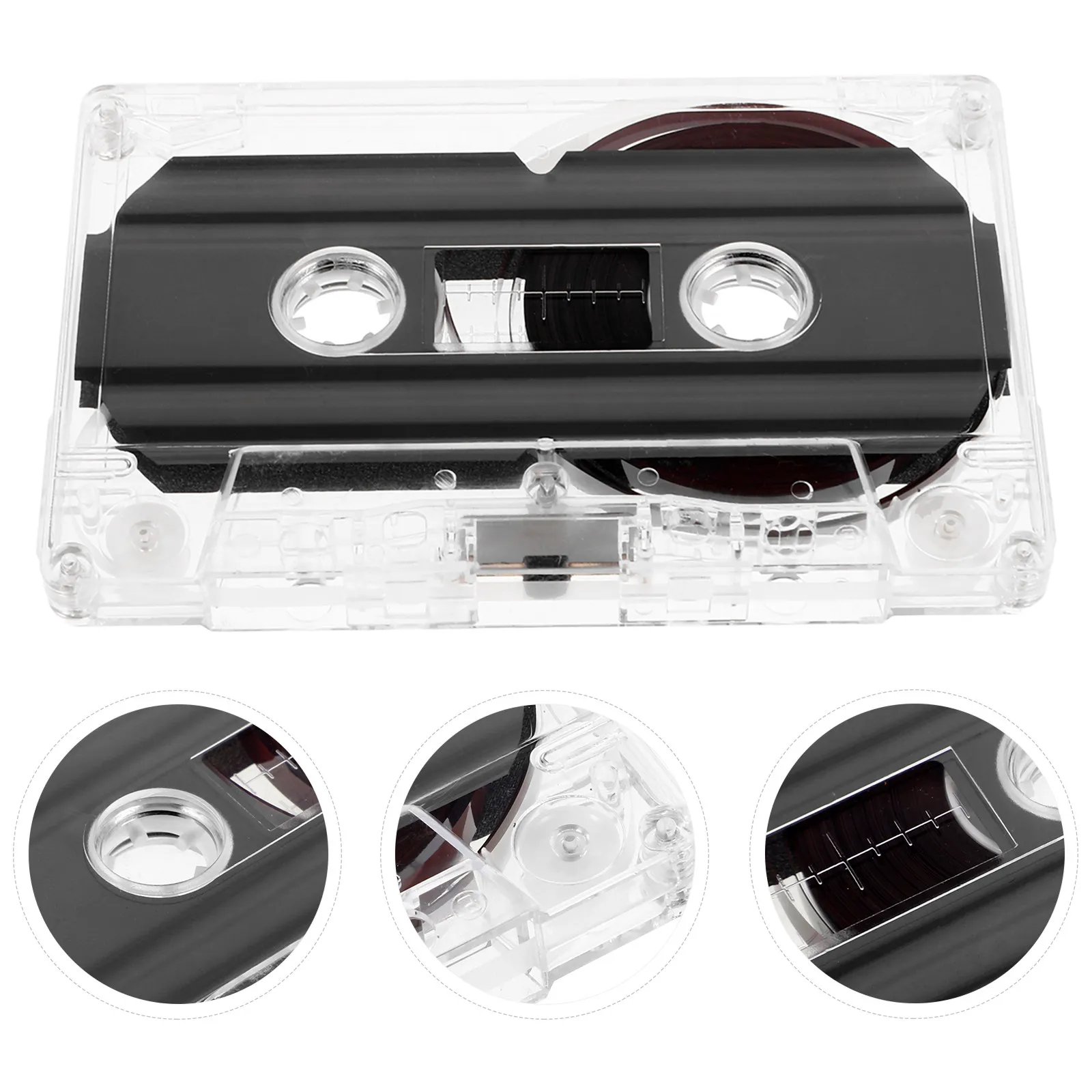 Vintage Blank Cassette Tape 60 Minutes Recording Time Clear Case Audio Tapes for DIY Music Speech Educational Messages
